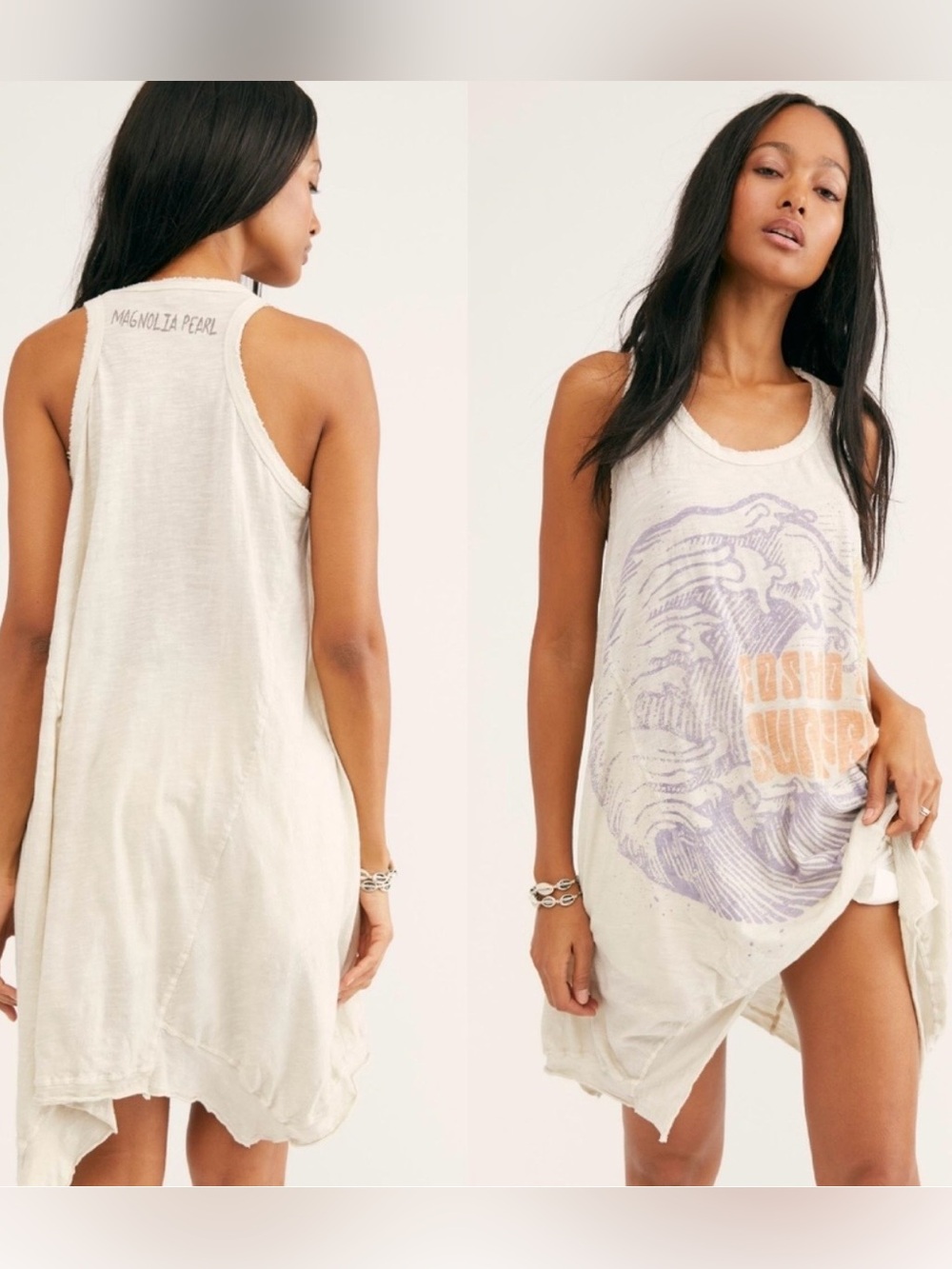 🌊Magnolia Pearl Cosmic Waves Racerback Tank Cosmo Wildness OS Rare